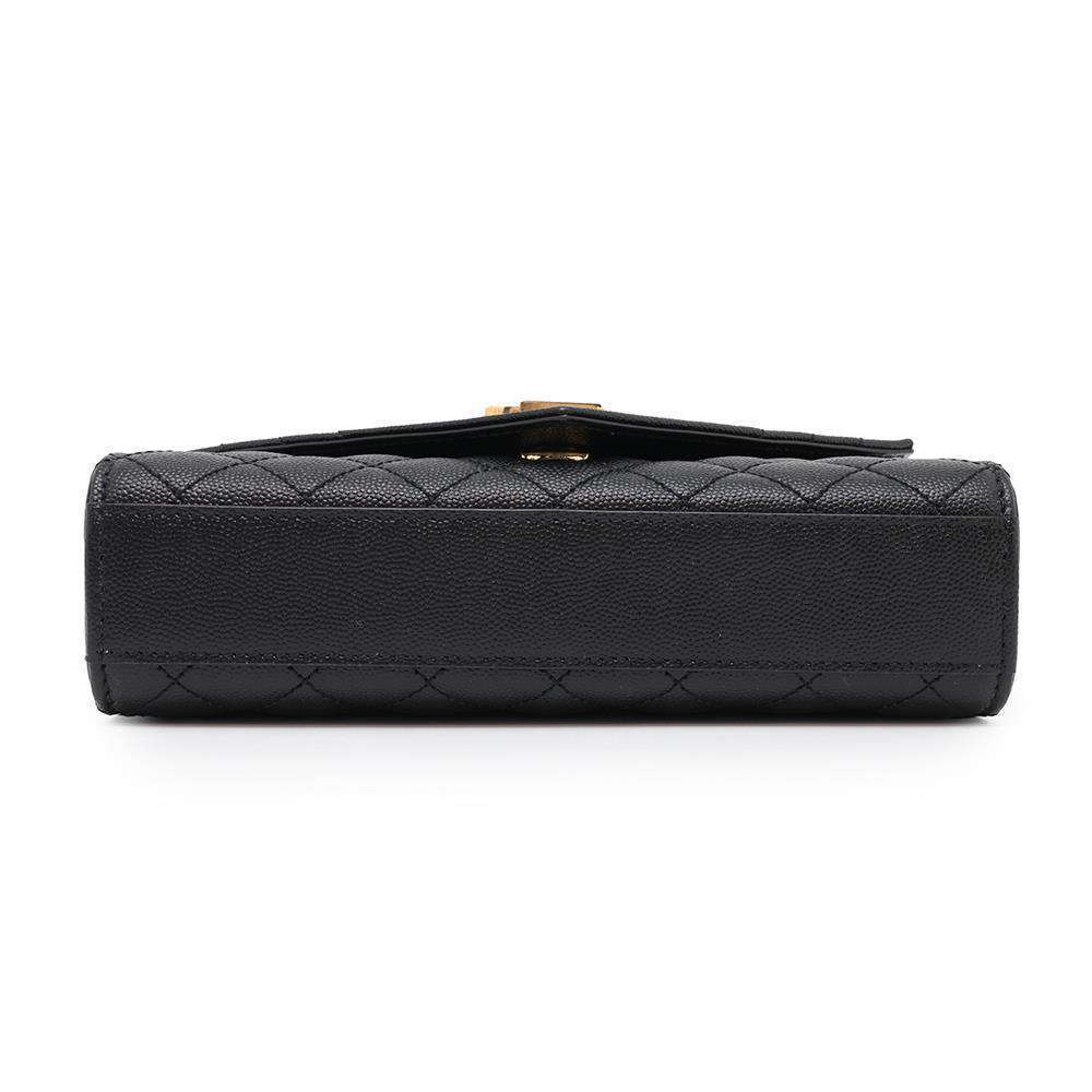 Saint Laurent Paris Chain Shoulder Bag Envelope Black - Picture 3 of 9